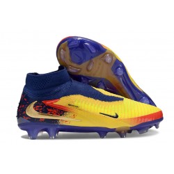 Crampons Neuf Nike Phantom 6 Elite DF FG Jaune Bleu Or