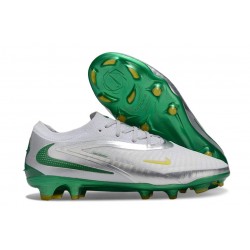 Chaussure Nike Phantom 6 Elite Low FG Blanc Argent Vert