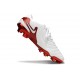 Chaussure Nike Tiempo Legend X Elite FG Blanc Rouge