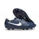 Chaussure Nike Tiempo Legend X Elite FG Marine Blanc