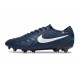 Chaussure Nike Tiempo Legend X Elite FG Marine Blanc