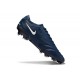 Chaussure Nike Tiempo Legend X Elite FG Marine Blanc