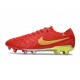 Chaussure Nike Tiempo Legend X Elite FG Rouge Or
