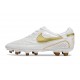 Chaussure Nike Tiempo Legend X Elite FG Ronaldo Blanc Or