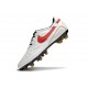 Chaussure Nike Tiempo Legend X Elite FG Ronaldo Blanc Rouge