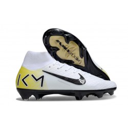 Nike Mercurial Superfly 10 Elite FG Blanc Noir Jaune