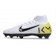 Nike Mercurial Superfly 10 Elite FG Blanc Noir Jaune