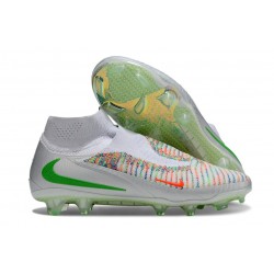 Crampons Neuf Nike Phantom 6 Elite DF FG Blanc Vert Orange