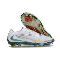 Chaussure Nike Phantom 6 Elite Low FG Blanc Argent Vert