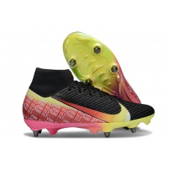 Nike Air Zoom Mercurial Superfly X Elite SG-Pro Noir Rouge Jaune Vert