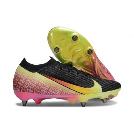 Nike Air Zoom Mercurial Vapor XVI Elite SG Noir Jaune Rouge Vert