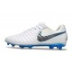 Chaussure Nike Tiempo Legend X Elite FG Blanc Bleu