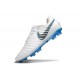 Chaussure Nike Tiempo Legend X Elite FG Blanc Bleu