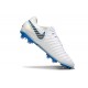 Chaussure Nike Tiempo Legend X Elite FG Blanc Bleu