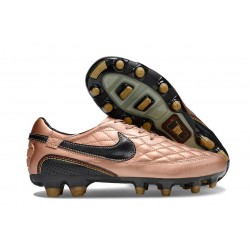 Chaussure Nike Tiempo Legend X Elite FG R10 Or Noir