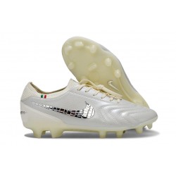 Chaussure Nike Tiempo Legend X Elite FG Blanc Argent