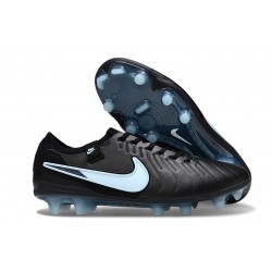 Chaussure Nike Tiempo Legend X Elite FG Noir Bleu Givré