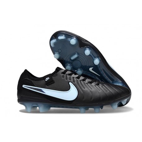 Chaussure Nike Tiempo Legend X Elite FG Noir Bleu Givré