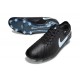 Chaussure Nike Tiempo Legend X Elite FG Noir Bleu Givré