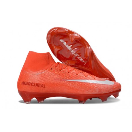 Crampons Nike Mercurial Superfly 10 Elite FG Rouge Blanc