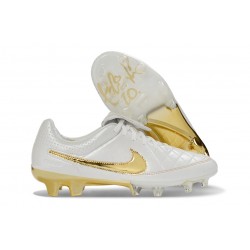 Crampons Nike Tiempo Maestro Elite FG Blanc Or
