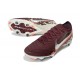 Nike Air Zoom Mercurial Vapor XVI Elite SG United - Bordeaux Argent Métallisé Rouge Fossile