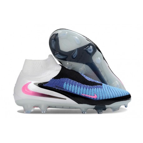 Crampons Neuf Nike Phantom 6 Elite DF FG Bleu Rapide Rose Explosif Blanc