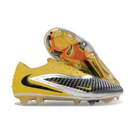 Nike Phantom 6 Elite Low FG Nouveau Noir Jaune Argent
