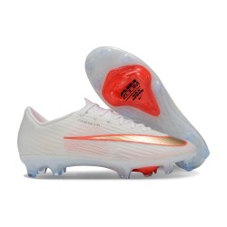Crampons Nike Air Zoom Mercurial Vapor XVII Elite FG Blanc Or
