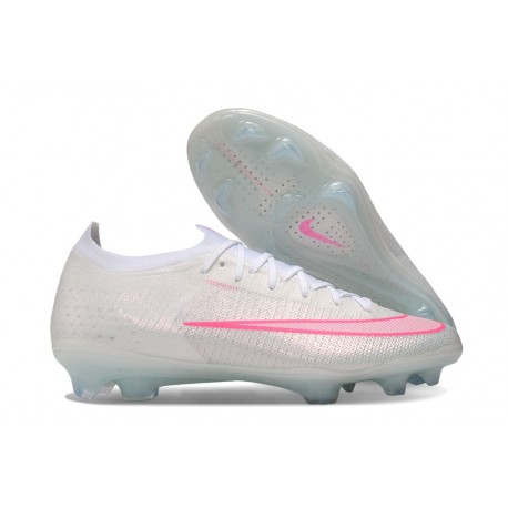 Nike Chaussures Zoom Mercurial Vapor 17 Elite FG Blanc Rose