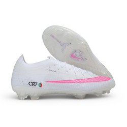 Chaussures de Foot Nike Mercurial Vapor 17 Elite FG Ronaldo Blanc Rose
