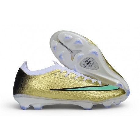 Chaussures de Foot Nike Mercurial Vapor 17 Elite FG Or Vert