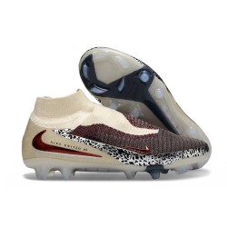 Nike Phantom 6 Elite High FG Bordeaux Crush Rouge Univ Fossile 