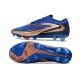 Crampons Nike Phantom 6 Elite Low FG Bleu Marine Bronze Métallique