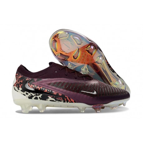Nike Phantom 6 Elite Low FG Bordeaux Crush Rouge Univ Fossile 