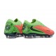 Crampons de Football Nike Phantom 6 Elite Low FG Hot Punch Noir Vert Strike