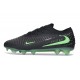 Crampons de Football Nike Phantom 6 Elite Low FG Noir Vert Illusion