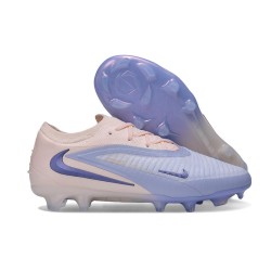 Crampons de Football Nike Phantom 6 Elite Low FG Bleu lavande Pêche pâle