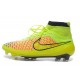 Chaussures De Football 2014 Nike Magista Obra FG Volt/Or Métallisé/Hyper Punch