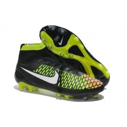 Chaussures De Football 2014 Nike Magista Obra FG Noir/Volt/Hyper cocktail/Blanc