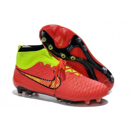 Pas Cher Crampons 2014 Nike Magista Obra FG Hyper Punch/Or/Noir