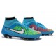 Meilleur Chaussures 2014 Nike Magista Obra FG ACC Bleu Vert Blanc