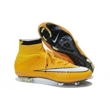 Crampon De Foot 2014 Nouvelle Nike Mercurial Superfly FG ACC Orange Blanc Noir