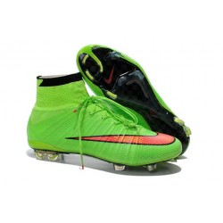 Crampon De Foot 2014 Nouvelle Nike Mercurial Superfly FG ACC Vert Punch