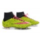 Neuf Chaussures 2015 Nike Mercurial Superfly 4 FG Safari Jaune Rose