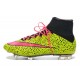 Neuf Chaussures 2015 Nike Mercurial Superfly 4 FG Safari Jaune Rose