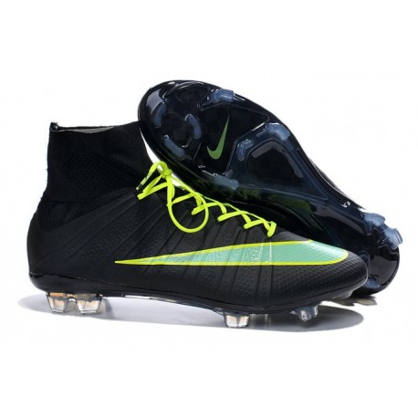 Neuf Chaussures 2015 Nike Mercurial Superfly 4 FG Noir Vert