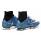 Neuf Chaussures 2015 Nike Mercurial Superfly 4 FG Safari Bleu Blanc