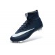 Neuf Chaussures 2015 Nike Mercurial Superfly 4 FG Bleu Marine Blanc