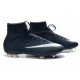 Neuf Chaussures 2015 Nike Mercurial Superfly 4 FG Bleu Marine Blanc